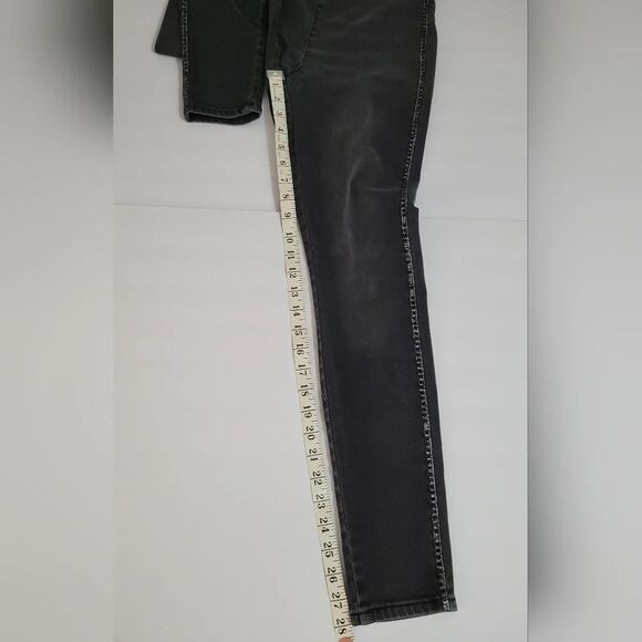 Jennifer Lopez Embellished Mcbling Black Grunge Jeggings - Picture 4 of 10